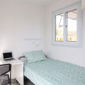 SCF 40ft Accommodation | Bedroom with Desk and Window