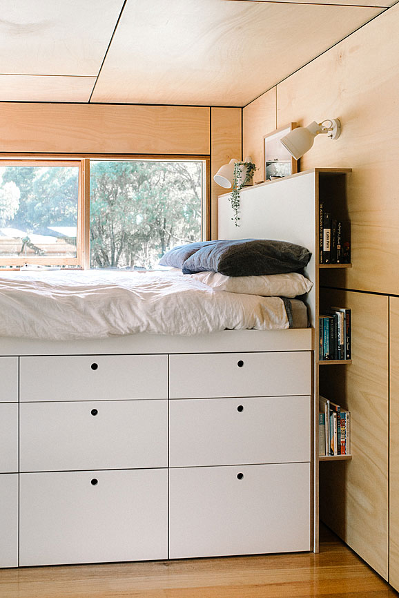 The small home utilises space at every opportunity. Source: AirBnB