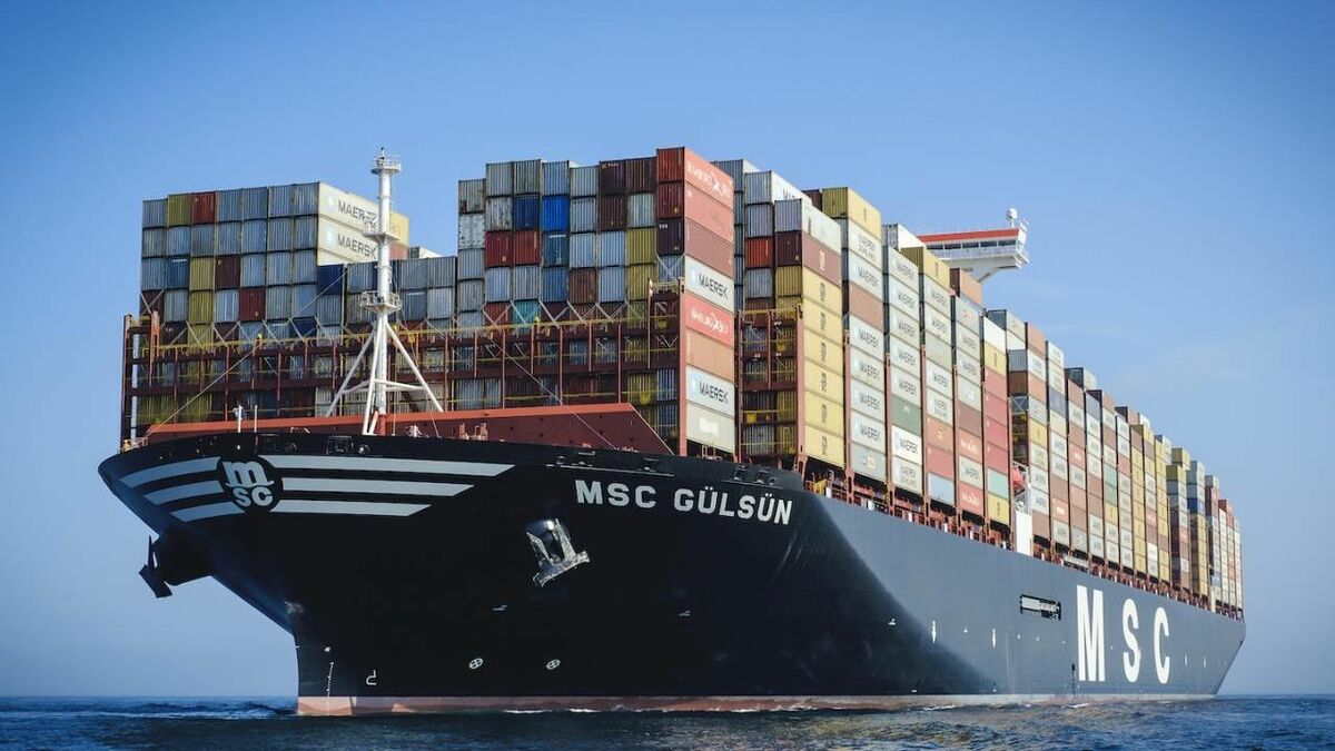 MSC Gulsun seen from the water. Source: Riviera