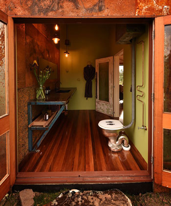 Nothing says custom more than a bathroom like this one. Source: AirBnB