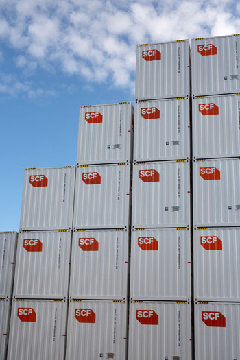 Stored out in the elements for long periods, shipping containers will last for many years. Source: SCF