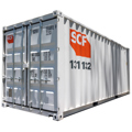 20ft Shipping container in the shade