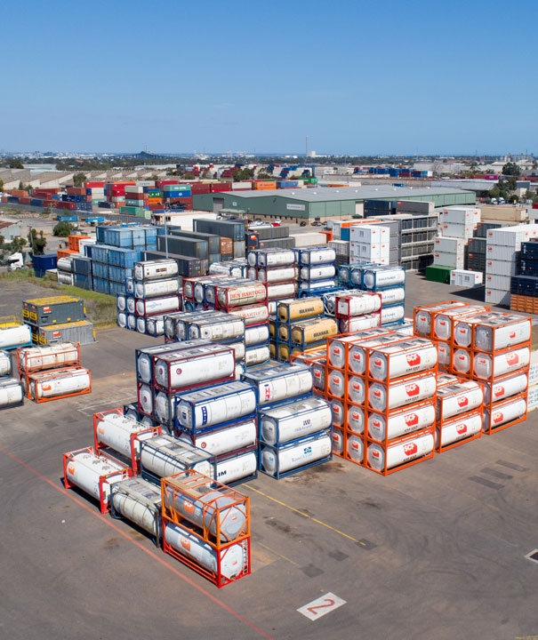 ISO Tanks stored at SCF's Melbourne depot