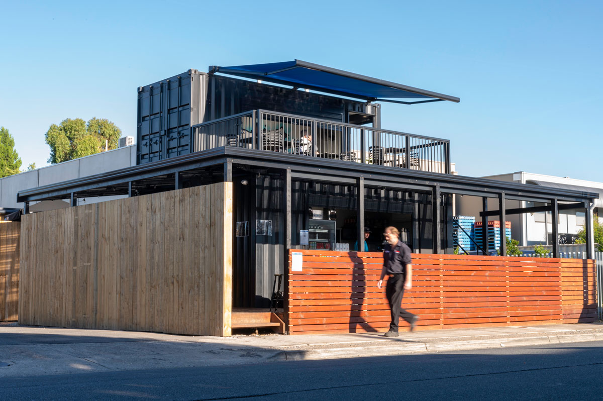 F93 - A double story shipping container cafe in the Adelaide suburbs